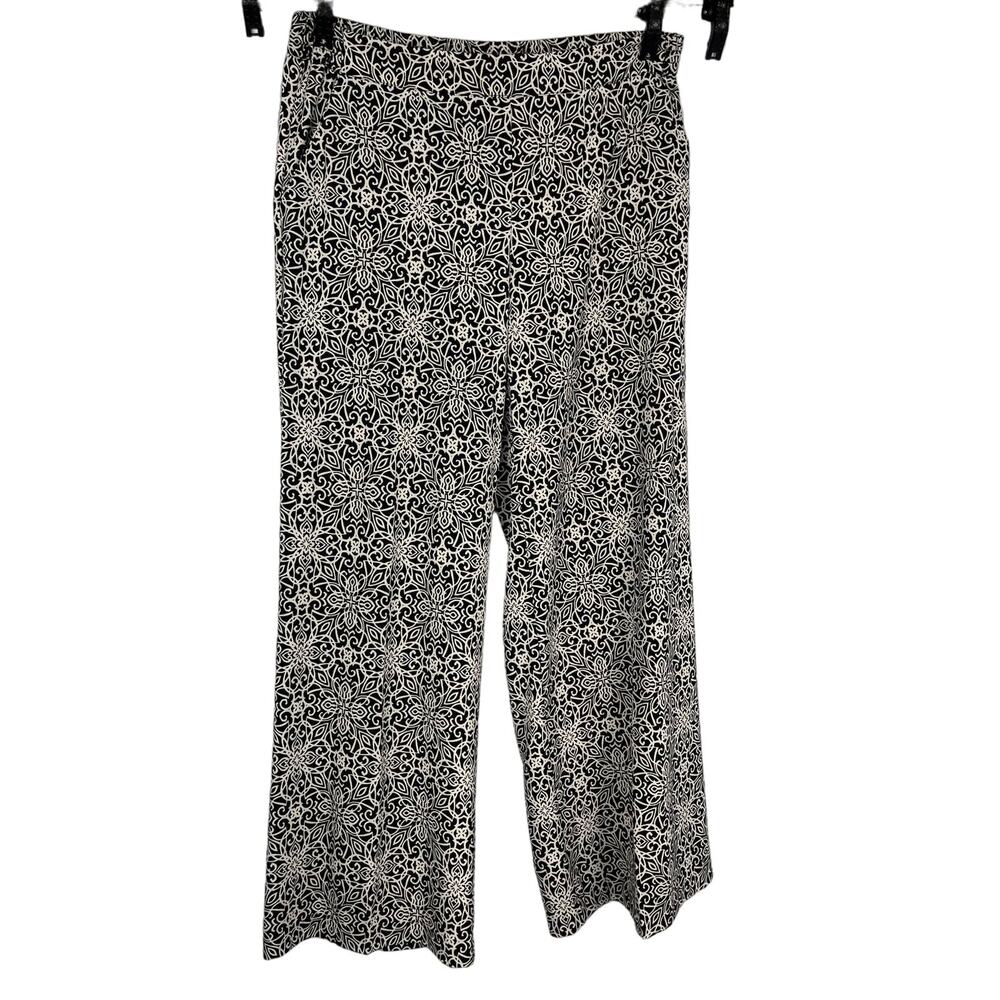 New York & Company Black and White Wide Leg Pants